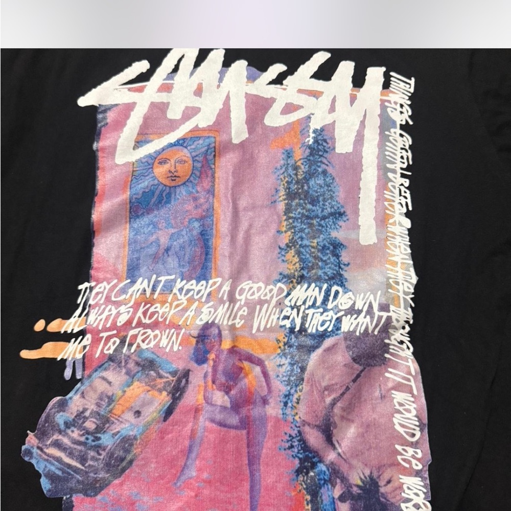 Stussy "The Peace People Can't Wait" tee streetwear
   Size/medium